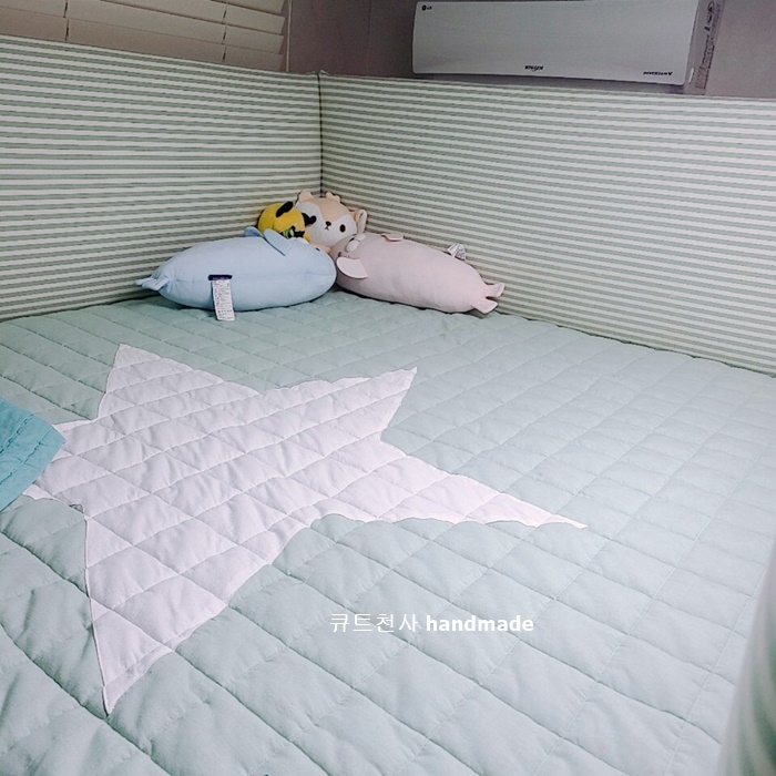  범퍼침대패드,아기침대패드,큐트천사 빅별패드