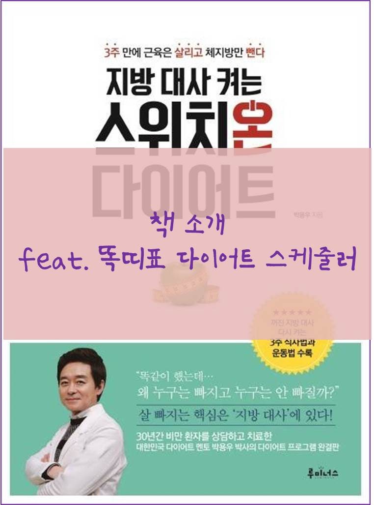 박용우박사 스위치온 다이어트 (책, 직접 만든 프로그램 표 첨부)