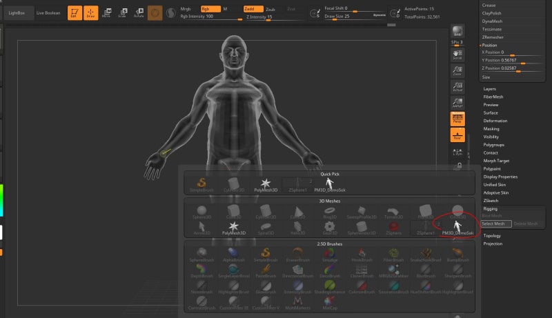 200923_지브러쉬 ZSphere, Rigging기능으로 포즈 잡기(캐릭터 뼈대 제작) : 네이버 블로그