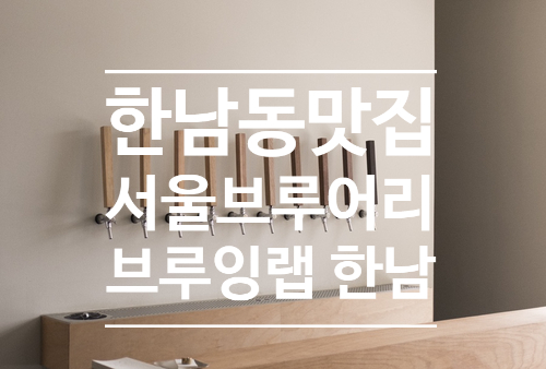  크래프트비어 맛집 - 서울브루어리 브루잉랩 한남
