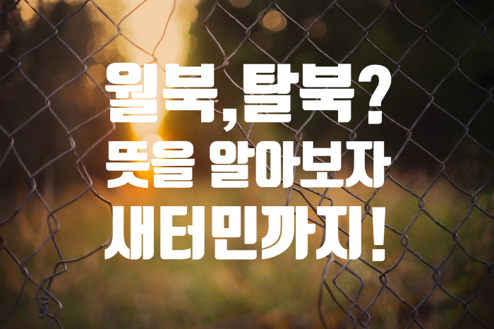  월북? 탈북? 자세히 알아봅시다!