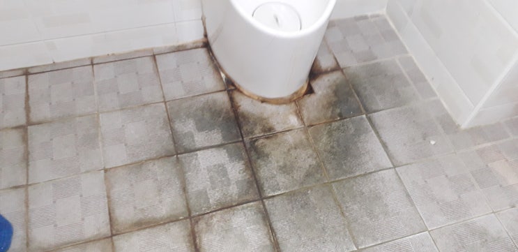 화장실 청소 방법, 바닥타일  변기 찌든때 냄새 제거 구미 공단동 현장