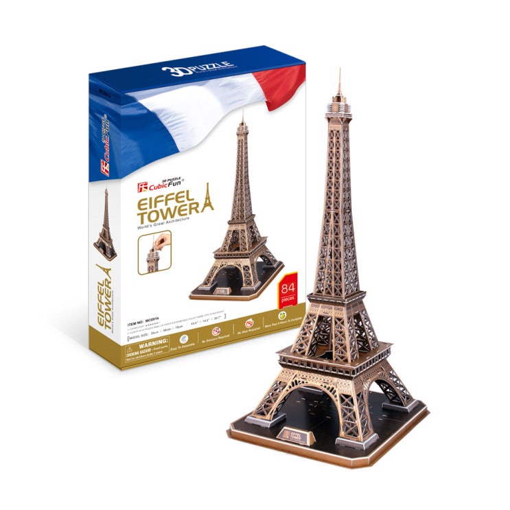 큐빅펀 에펠탑-MC 입체퍼즐, 39x36x78cm