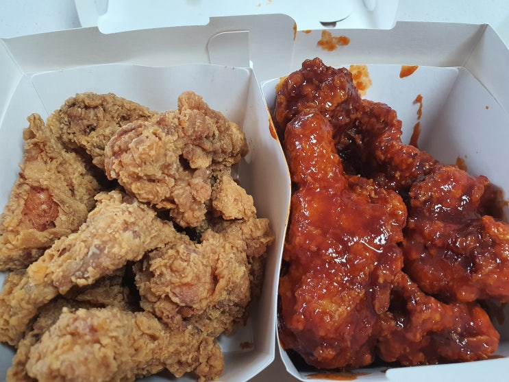  [천안 백석동 치킨 맛집] 천안백석점 BHC치킨 - 후라이드 반, 양념 반 후기
