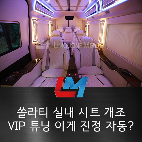  현대 쏠라티 실내 시트 개조 VIP 튜닝 이게 진정 자동차?