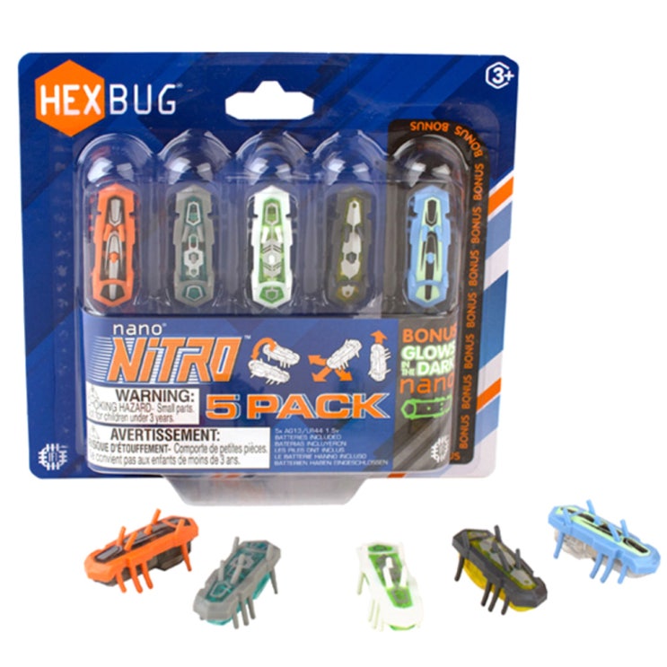  헥스버그 나노니트로 5PACK #4574 로봇완구, 혼합 색상