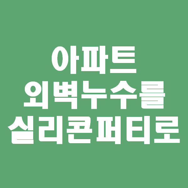  <경매초보 이야기> 아파트 외벽 누수 책임 보수 요청