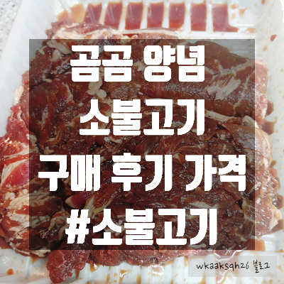  [냉장 소불고기]곰곰 양념 소불고기 구매 후기 가격