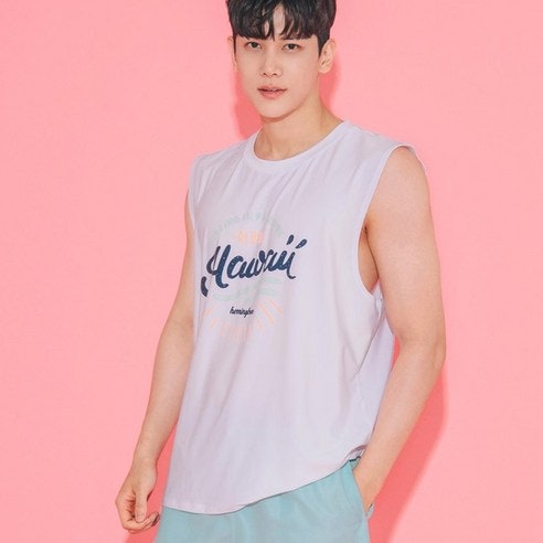 헤링본 (잇템) 남성 나시티 래쉬가드 수영복 비치웨어 바캉스룩 휴양지 루즈핏 RCX100M
