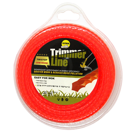  카이만 예초기나일론줄 꽈배기타입 2.4mm x 50m, 1개
