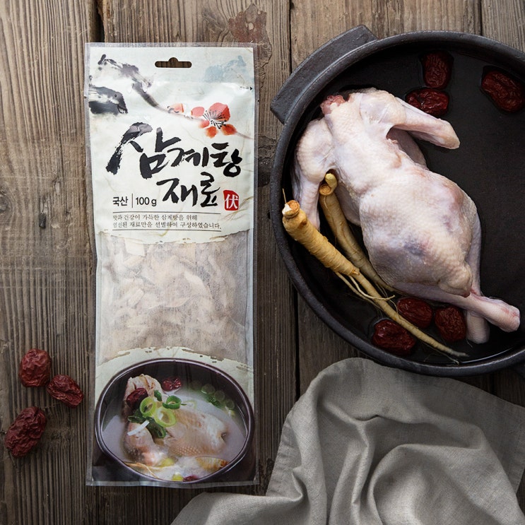  몸에조화 삼계탕재료, 100g, 1개