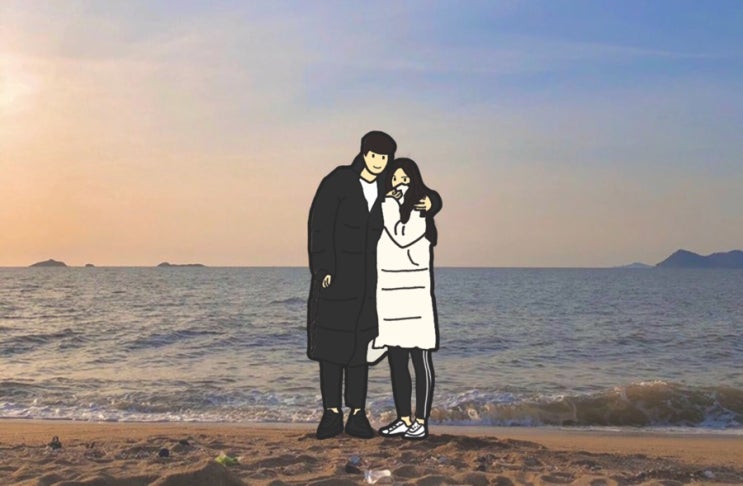  사진 드로잉 선물 받았어요˃̶͈˂̶͈