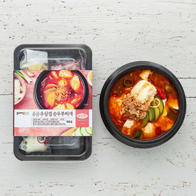  곰곰 우삼겹 순두부 찌개, 705g, 1세트