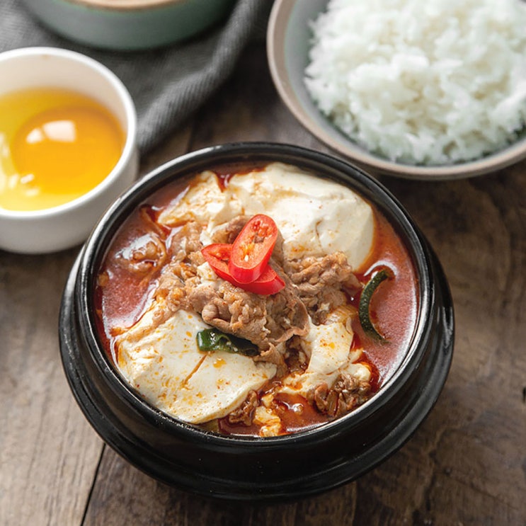  프레시지 우삼겹 순두부찌개, 605g, 1개