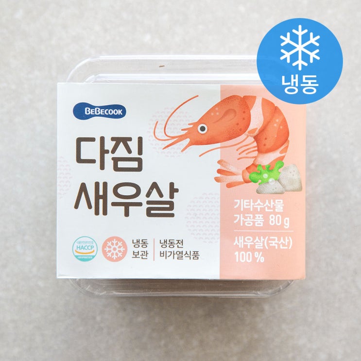  베베쿡 다짐새우살 (냉동), 80g, 1개