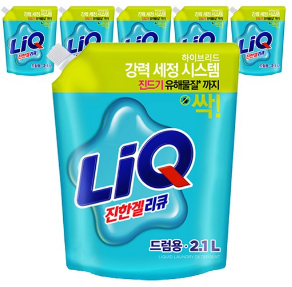  [세탁계의 필수용품!!]리큐 진한겔 하이브리드 드럼용 액상세제 리필