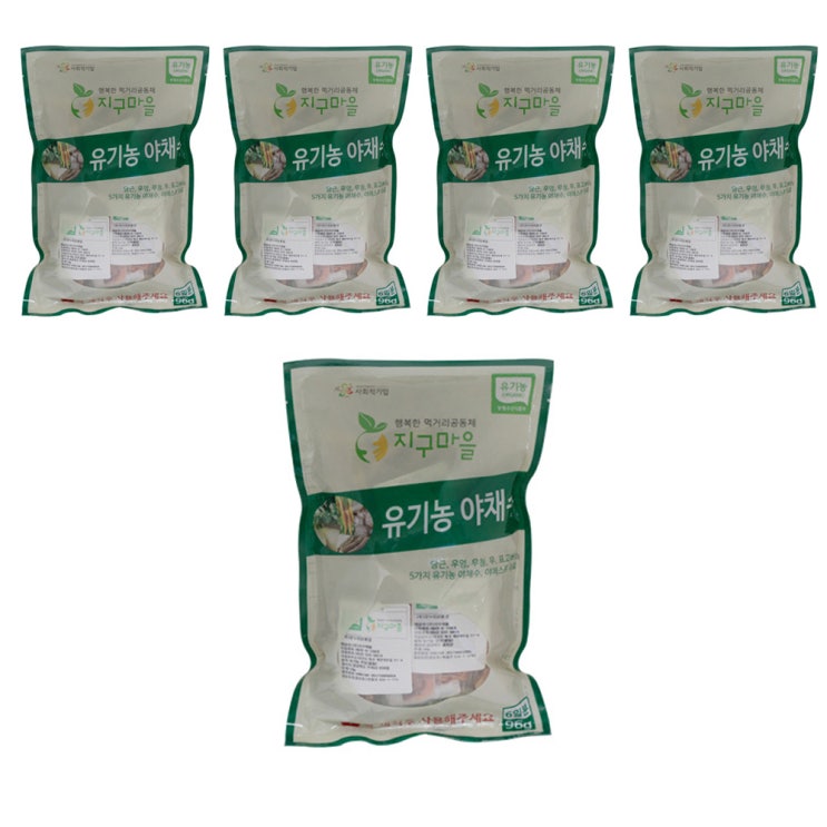  지구마을 유기농 야채수 재료, 96g, 5개