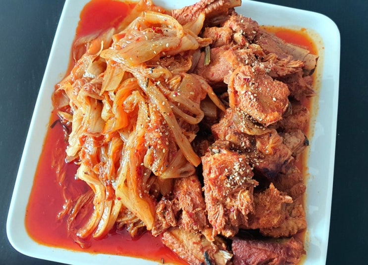  초간단 등갈비 3kg으로 김치찜 만들기 밥도둑 등갈비 김치찜 어떠세요? 압력솥 활용