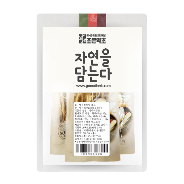  조은약초 삼계탕 재료, 70g, 3개