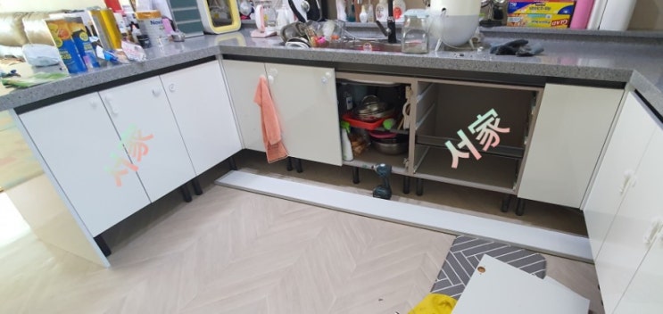  양산 식기세척기 SK매직 12인용 DWA8005B 공간 마련 서랍장이동 수납장제거 하기