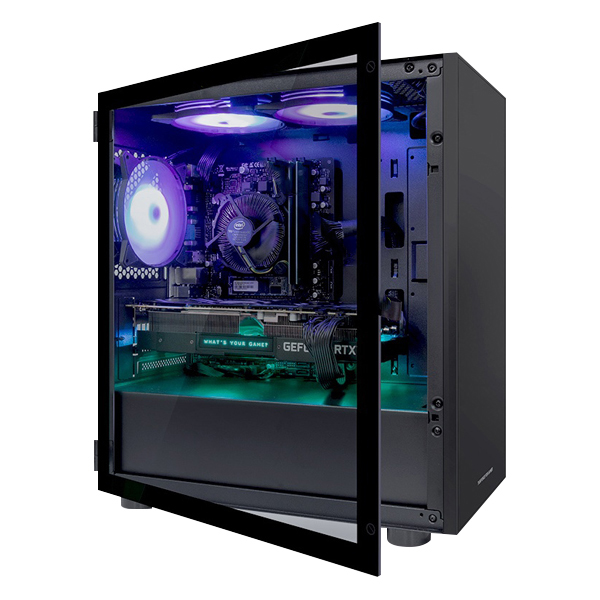  한성컴퓨터 TFG 데스크탑 블랙 MX9307 (i3 9100F WIN미포함 16GB 교체장착 RX570 SSD 256GB NVMe), 기본형