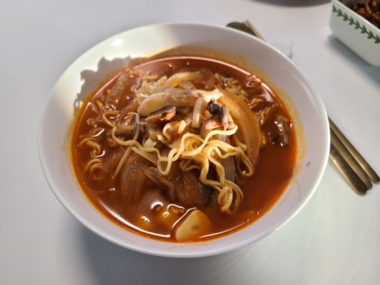  집에서 불맛나는 짬뽕라면 만들기