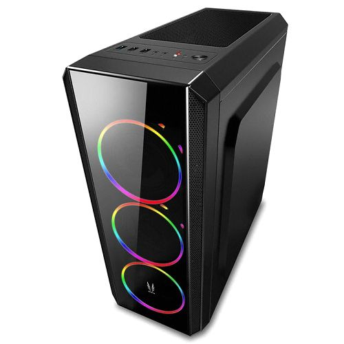  쓰리알시스템 J230 블랙 CP RGB PC케이스, 단일 상품