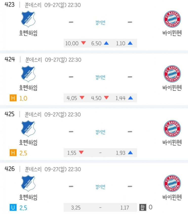 2020.09.27 분데스리가 호펜하임 바이에른뮌헨 | 프라이부르크 볼프스부르크