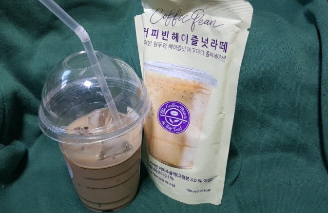  굳모닝 커피빈 헤이즐넛라떼 파우치