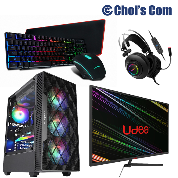  초이스컴 게이밍 조립컴퓨터 풀세트 모니터 윈도우포함 고사양PC, 10th풀세트 1번-i3-10100+GTX1050Ti+8GB, 기본형