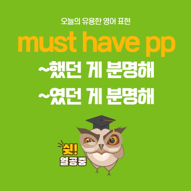  must have pp 영어수준을 한층 업글해주는 표현 3
