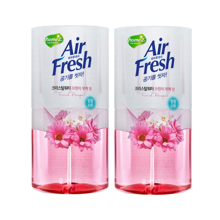  홈즈 에어후레쉬 크리스탈워터 프렌치부케향 본품, 400ml, 2개