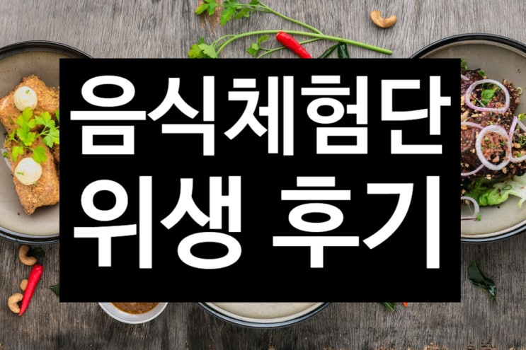  블로그 음식 체험단 위생