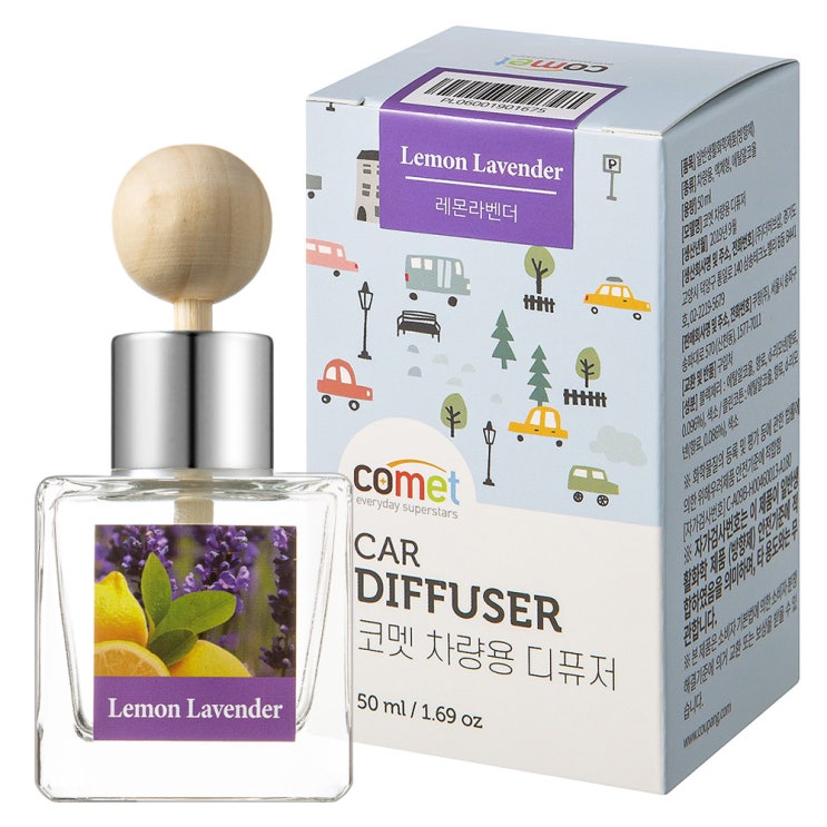  코멧 설레는 향 가득 차량용 디퓨저 50ml, 레몬라벤더, 1개