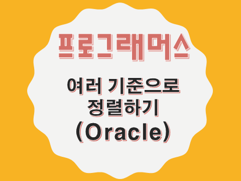  [프로그래머스 - Oracle] 여러 기준으로 정렬하기 (59404)