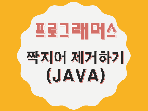  [프로그래머스 - JAVA] 짝지어 제거하기 (12973)