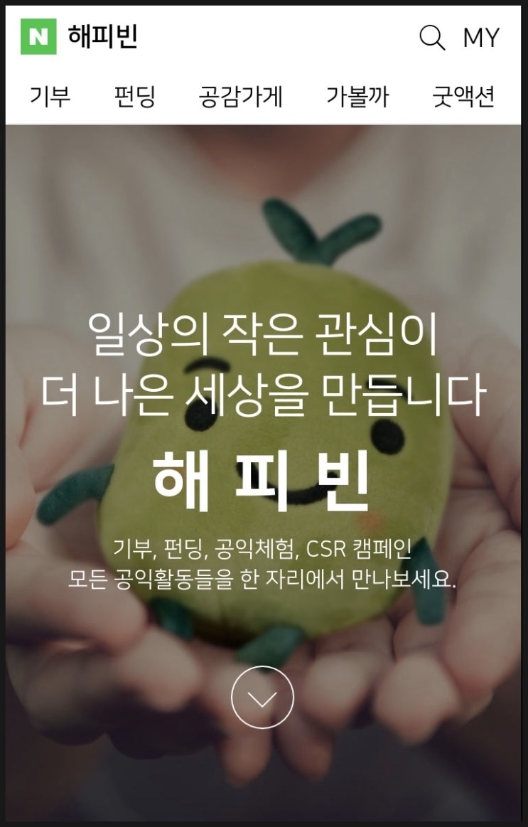  블로그 글쓰기로 해피빈 콩 모으기, 해피빈 콩 기부하기