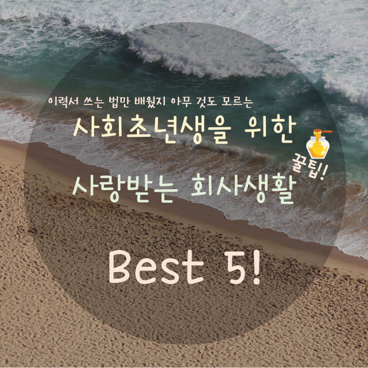  [카드뉴스]사회초년생을 위한 사랑받는 회사생활 꿀팁 Best 5
