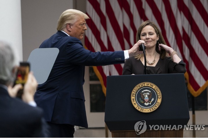 트럼프 대법관 지명에 미국 선거철 '여야 대충돌' 예고 트럼프 대법관 지명에 미국 선거철 '여야 대충돌' 예고