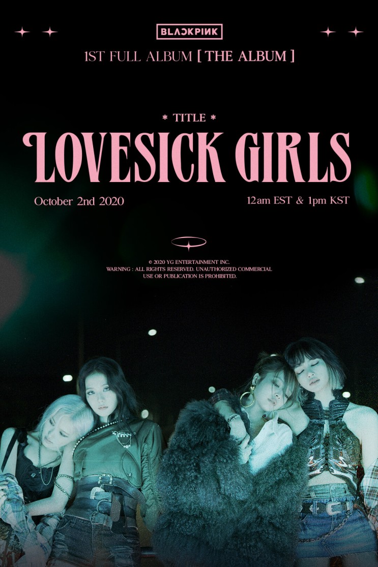 블랙핑크 컴백 타이틀곡은 'Lovesick Girls’