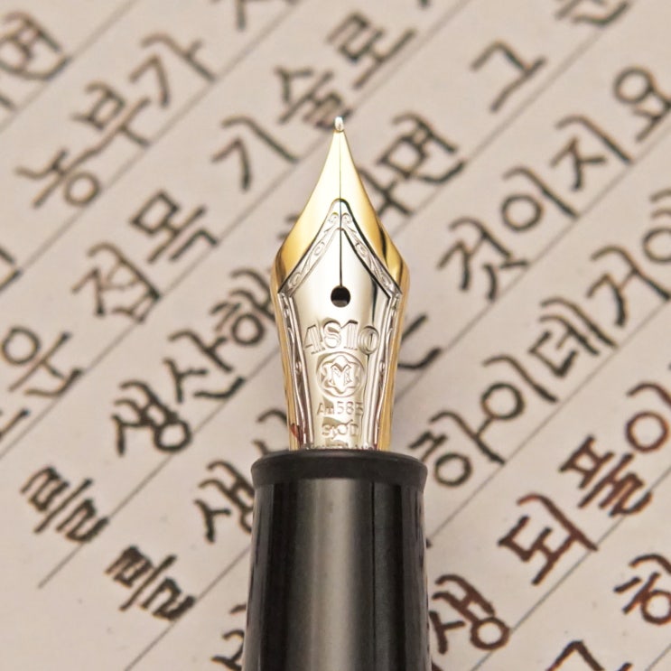  누가 지식인인가요? (어록 필사, 정자체, 가로쓰기, 몽블랑 마이스터스튁 플래티넘 클래식 145 EF닙)