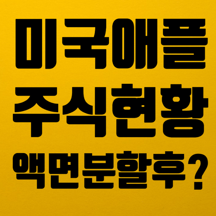  애플배당일 배당금 주가실적 정리요약 해보자