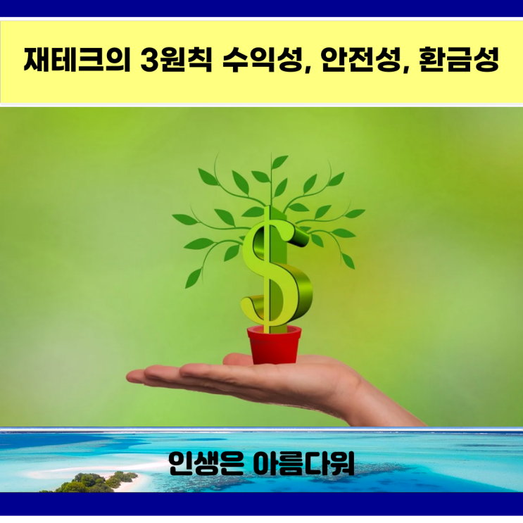  재테크의 3원칙 수익성, 안전성, 환금성