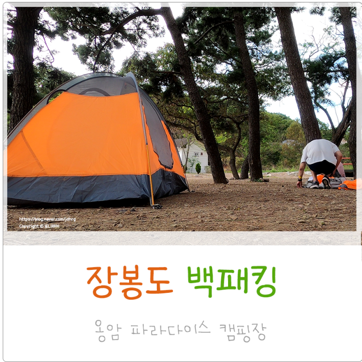 뚜벅이 캠핑 여행 추천 장봉도 백패킹. 옹암 파라다이스 섬패킹