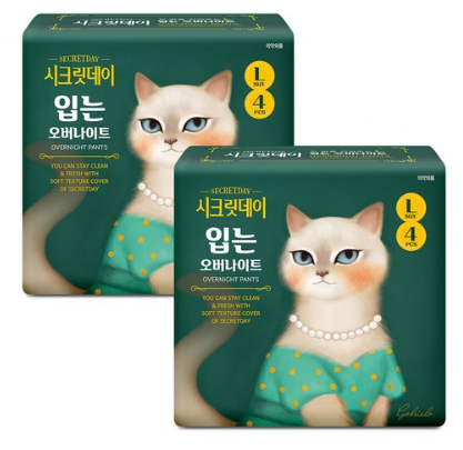  많은 양도 해결하는 시크릿데이 오버나잇 대형 생리대