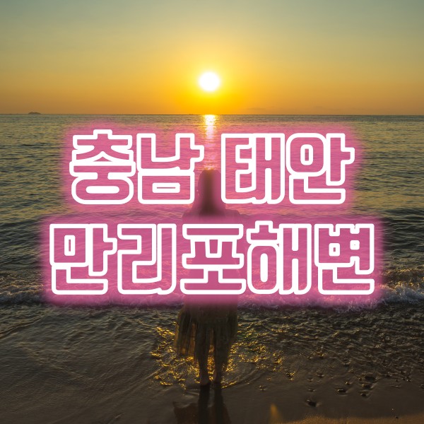 충남 태안 여행 코스 만리포해수욕장에서 서해일몰 보기