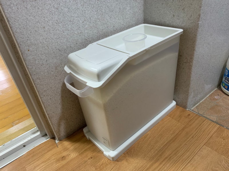 창신리빙 프랑코 슬라이딩 쌀통 25kg