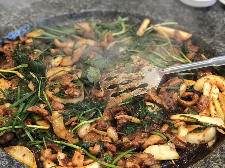  마천동 오래된  맛집 광주생오리돌구이전문