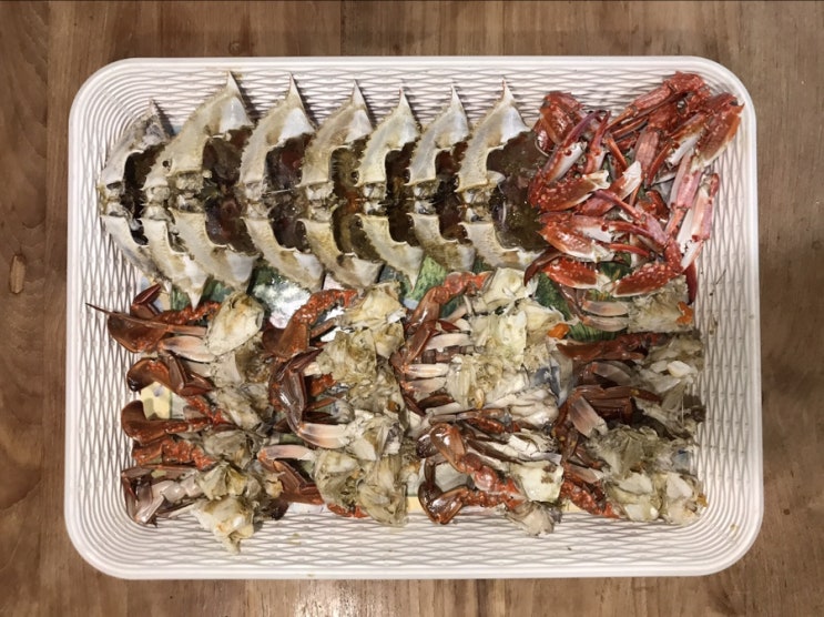 꽃게손질다듬기 꽃게찜해체쇼 / 슬쌍디아빠