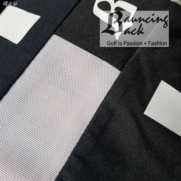 이주 셀아이템 바운싱백 파워넷 매칭 골프티셔츠-블랙 여성 골프티셔츠 꼭맞는상품
